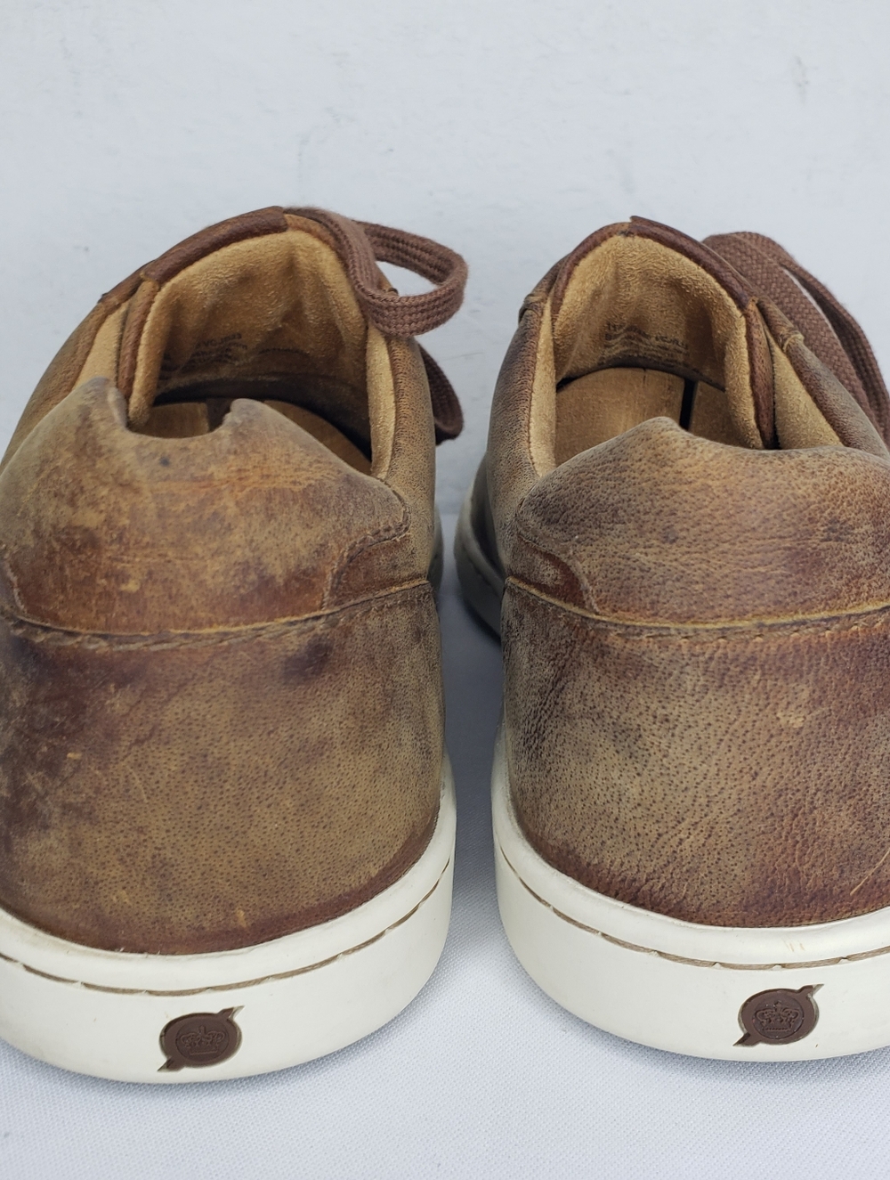 Born Brown Leather Low-Top Comfort Sneakers Casual - Picture 5 of 13